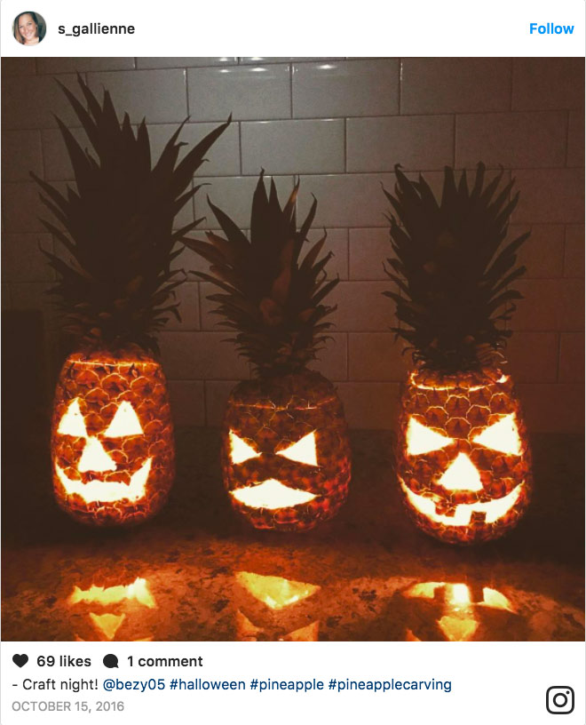 Pineapple Halloween decorations